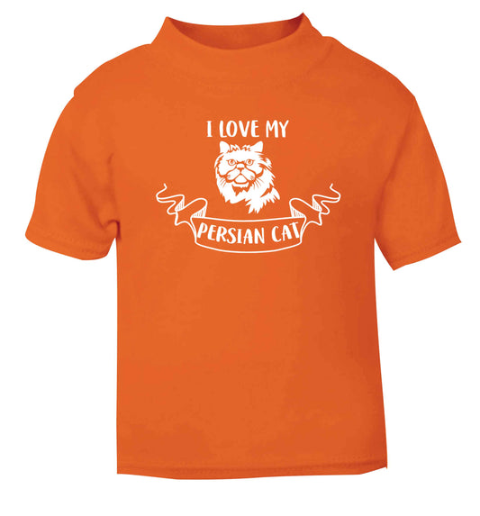 I love my persian cat orange baby toddler Tshirt 2 Years