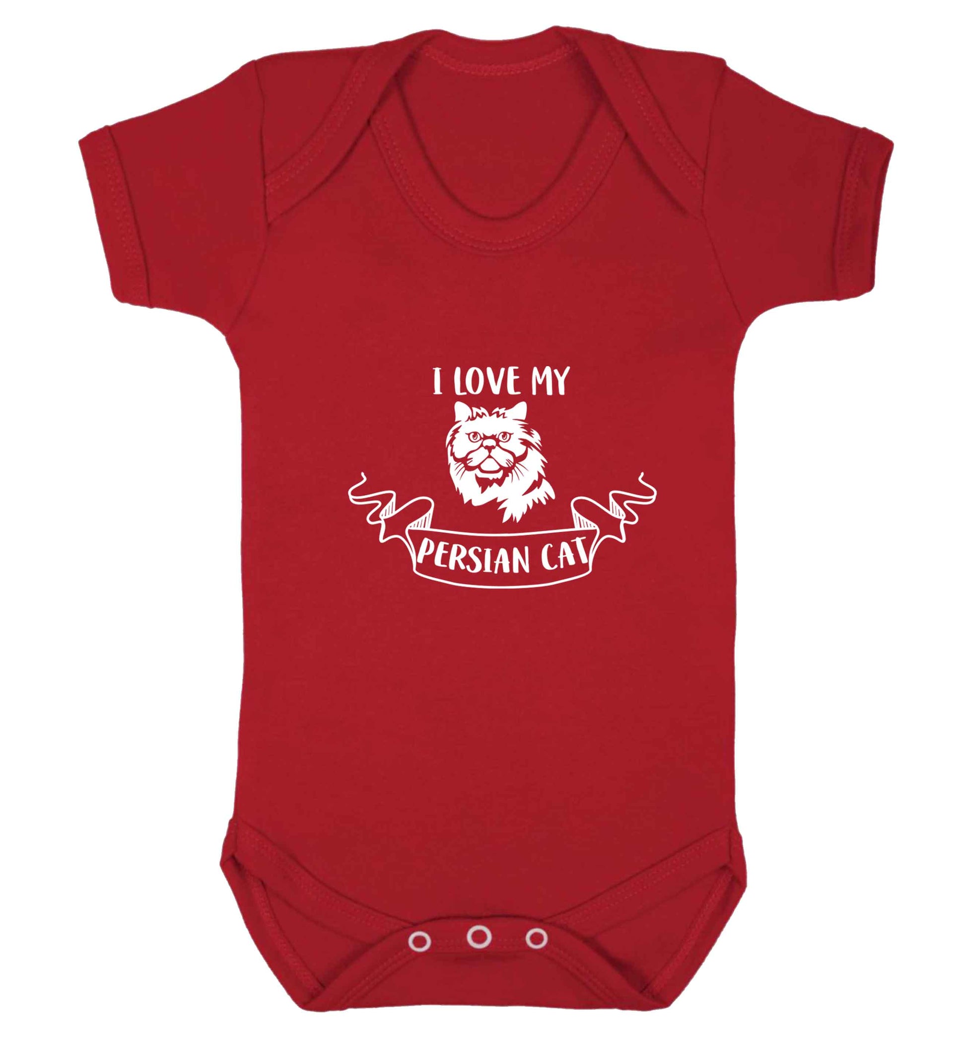 I love my persian cat baby vest red 18-24 months