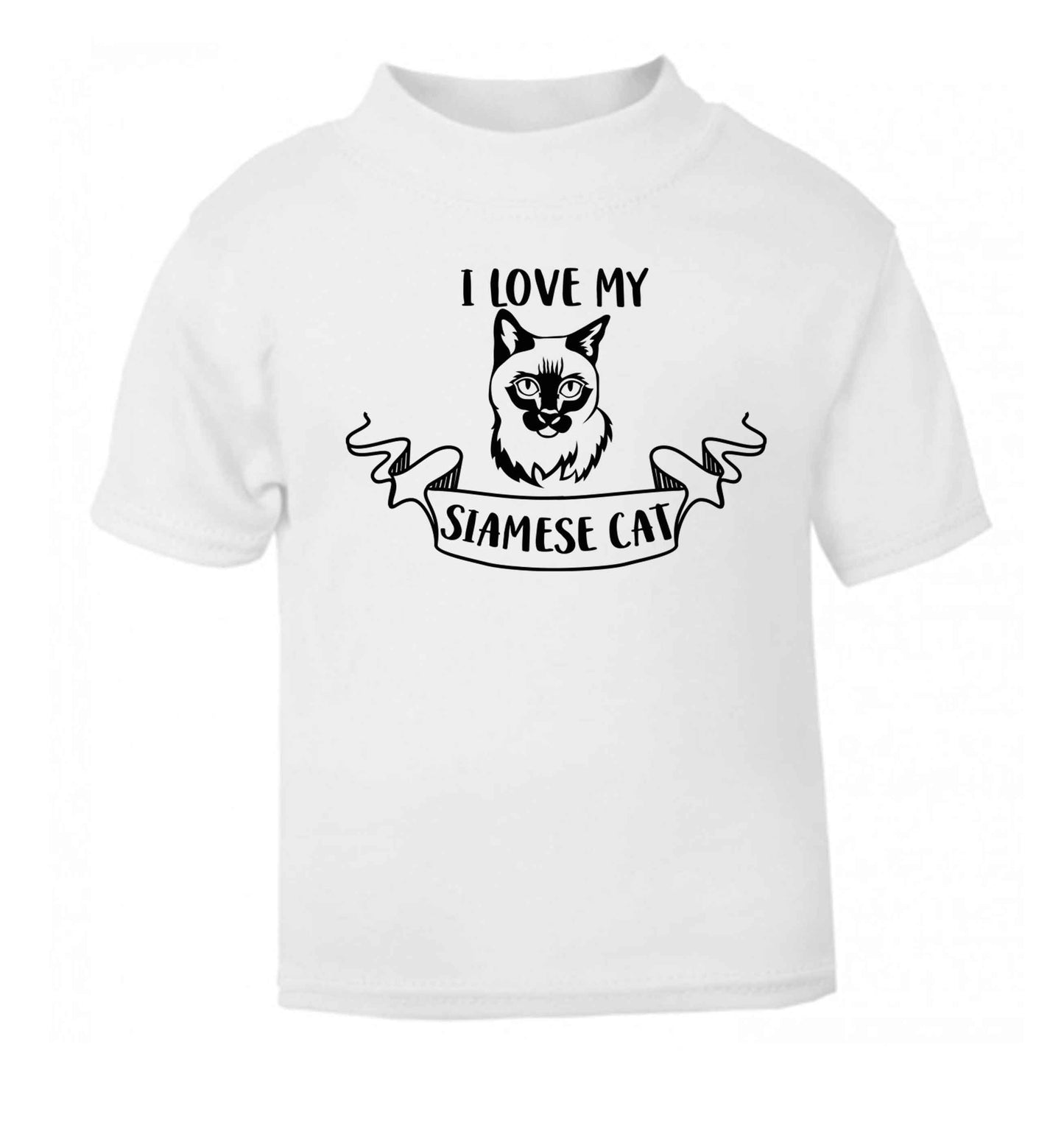 I love my siamese cat baby toddler Tshirt 2 Years