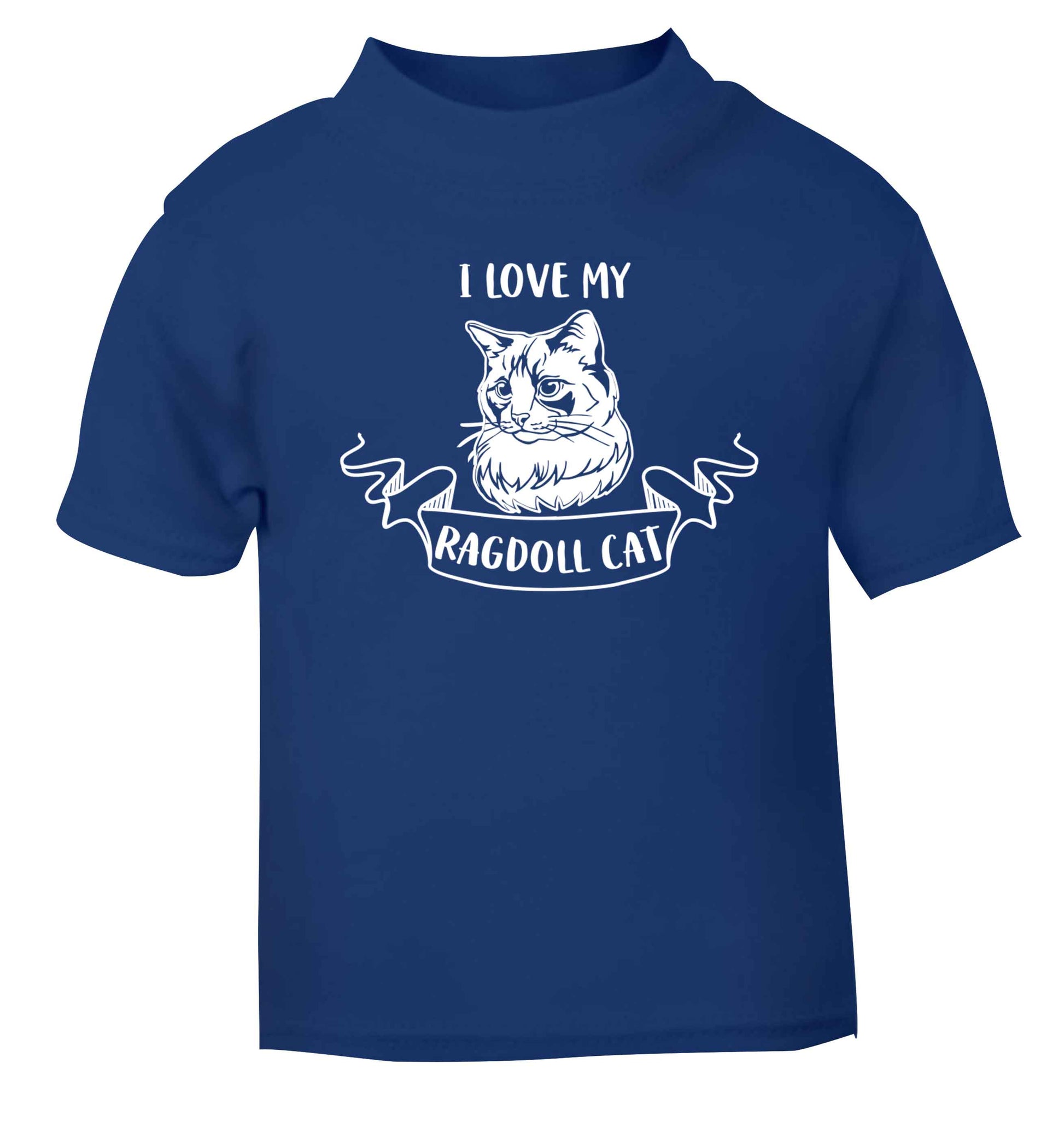 I love my ragdoll cat blue baby toddler Tshirt 2 Years