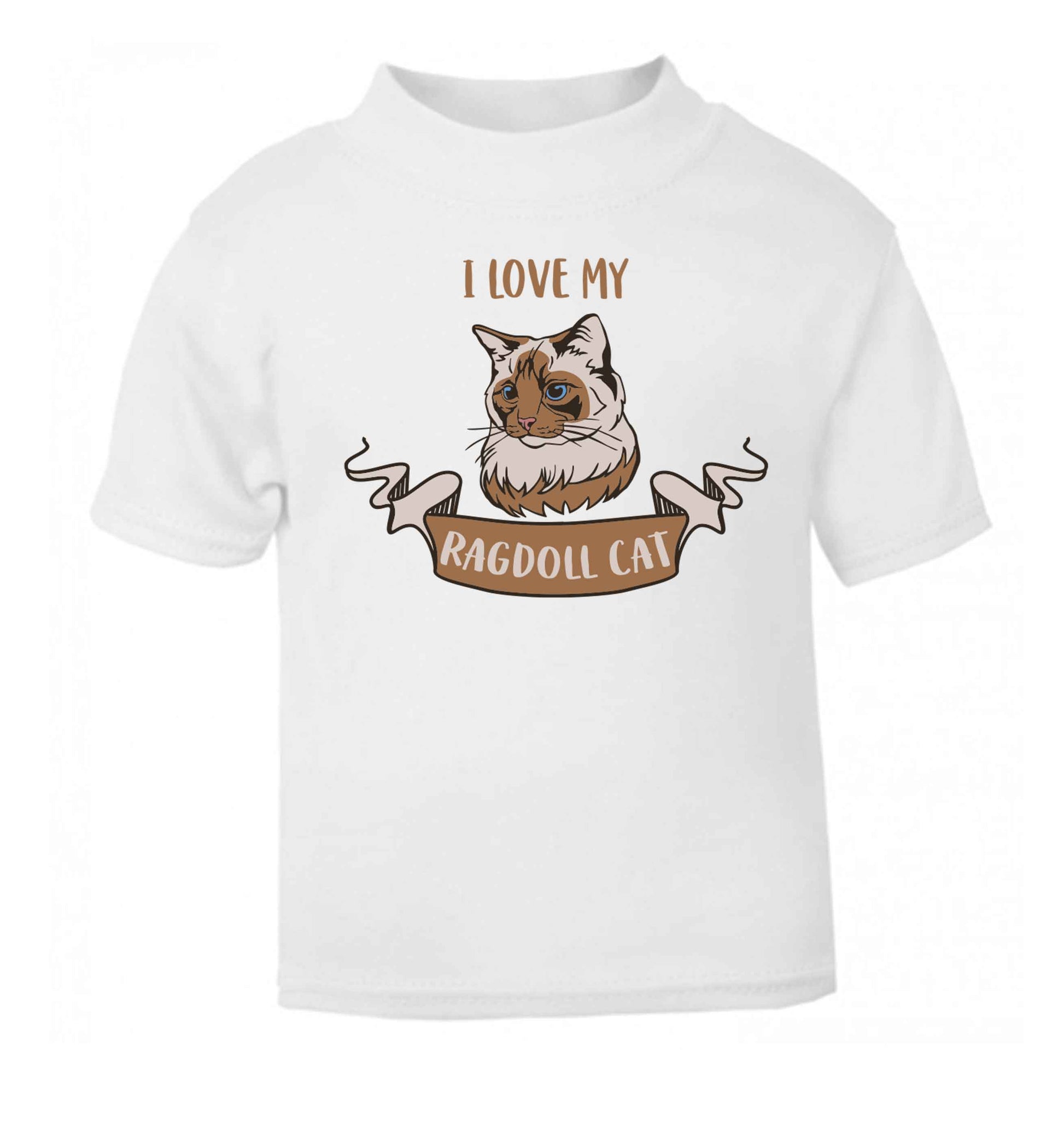 I love my ragdoll cat baby toddler Tshirt 2 Years