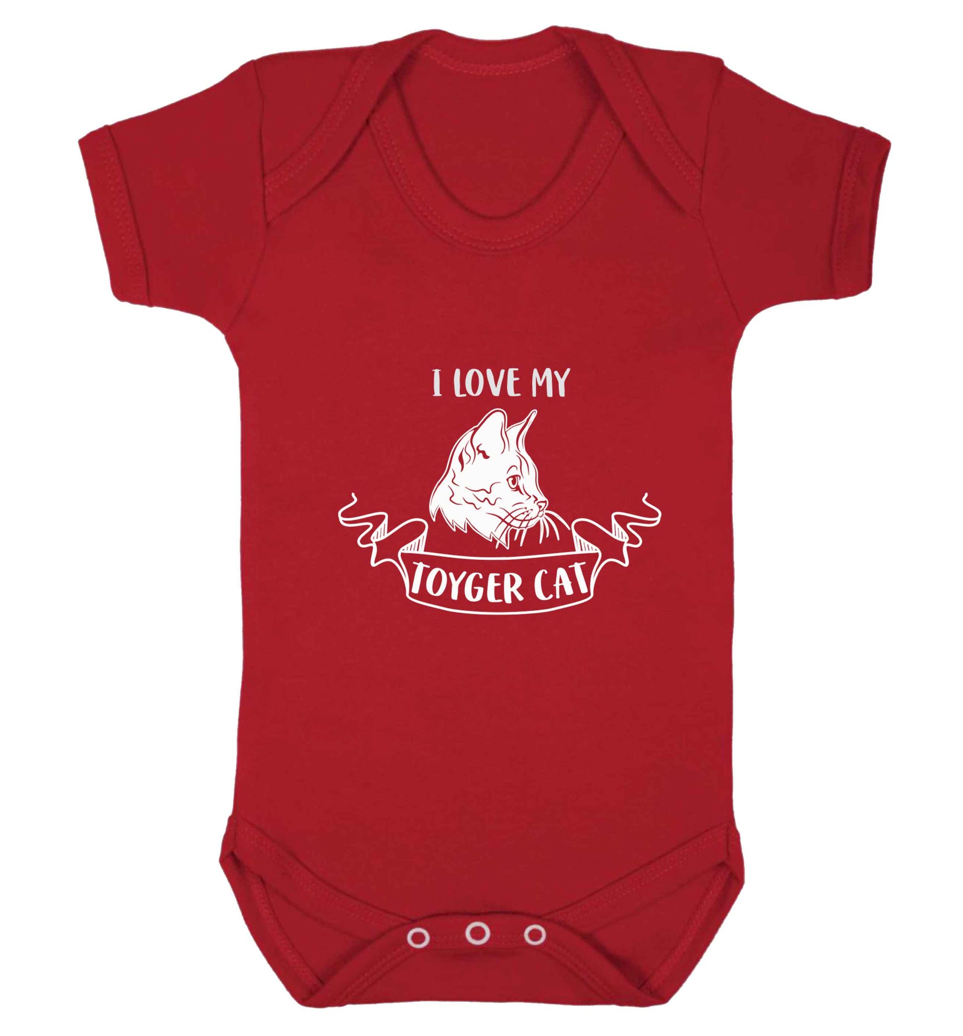 I love my toyger cat baby vest red 18-24 months