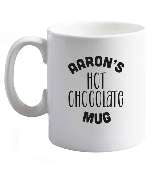 10 oz Personalised hot chocolate ceramic mug right handed