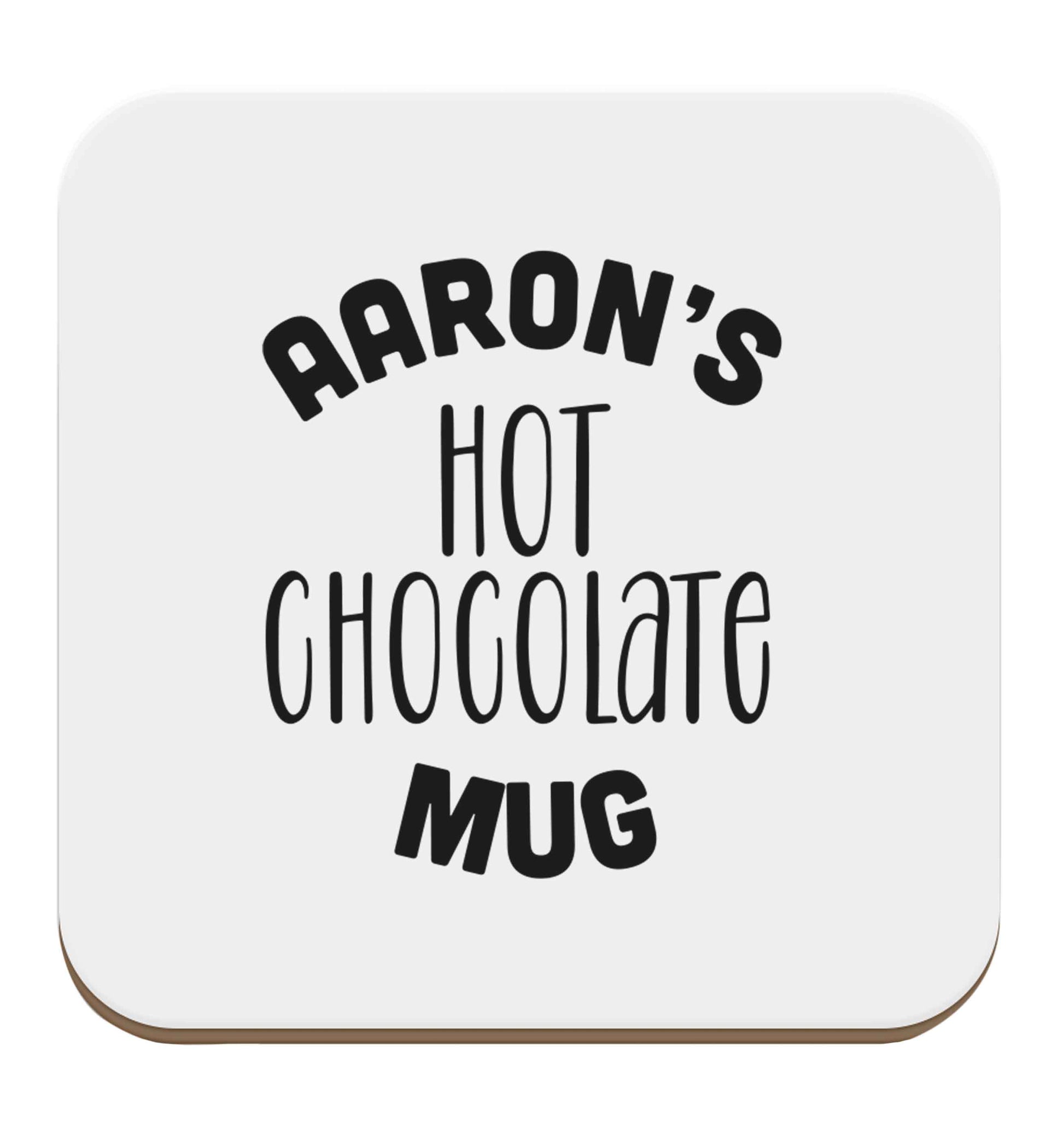 Personalised hot chocolate set of four coasters