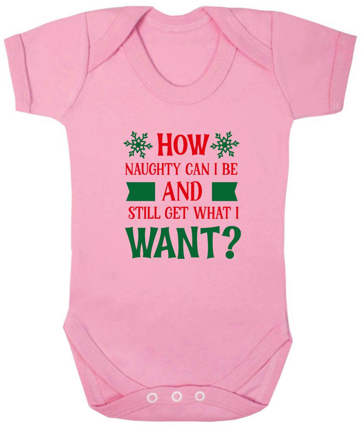 How naughty can I be and still get what I want? baby vest pale pink 18-24 months