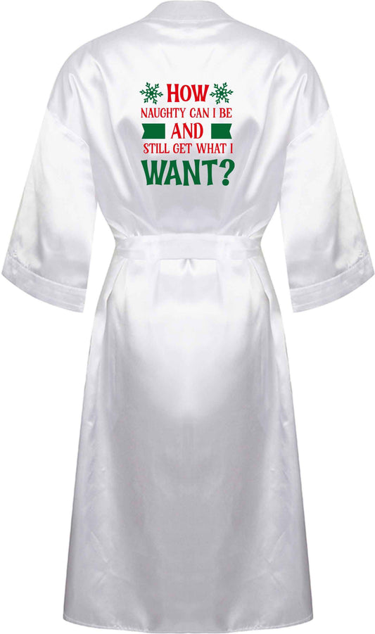 How naughty can I be and still get what I want? XL/XXL white ladies dressing gown size 16/18