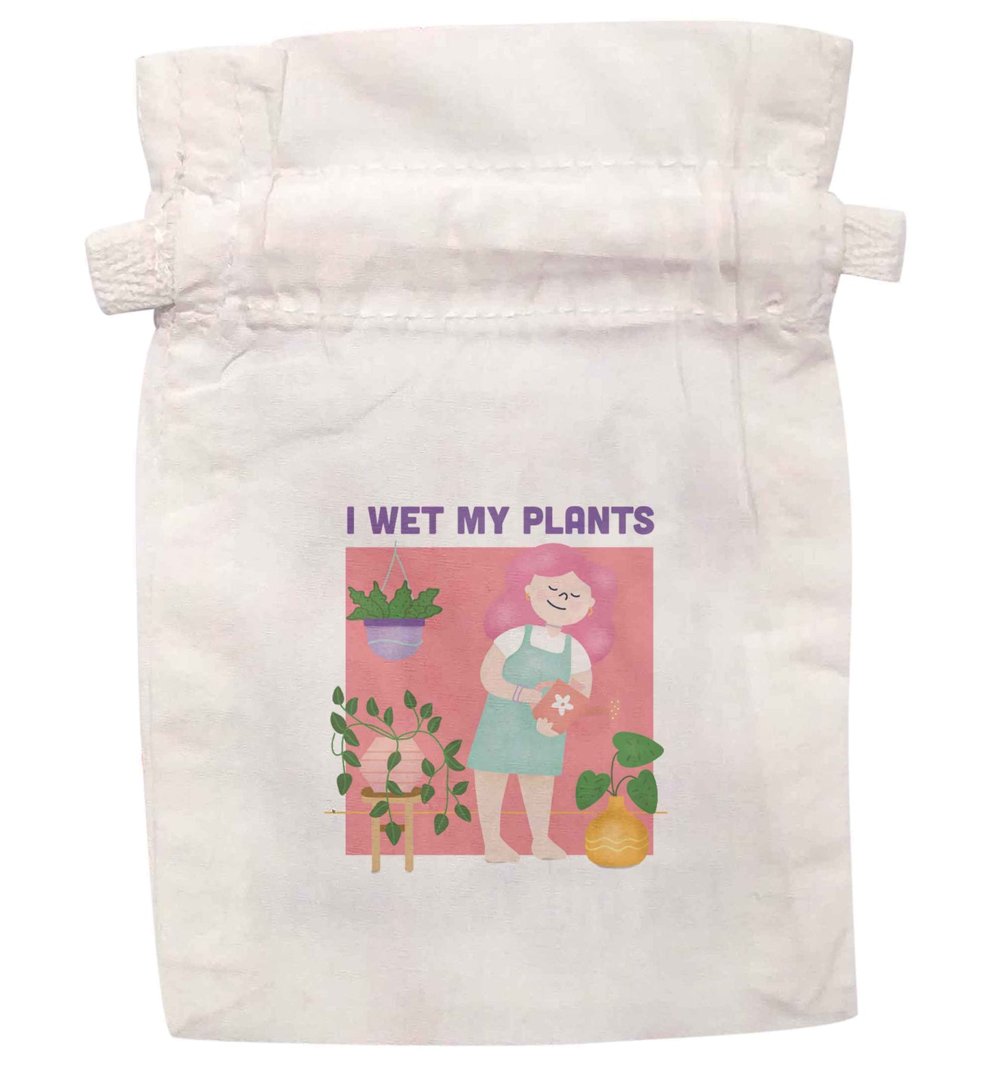 I wet my plants | XS - L | Pouch / Drawstring bag / Sack | Organic Cotton | Bulk discounts available!