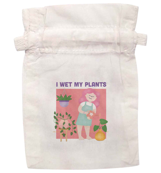 I wet my plants | XS - L | Pouch / Drawstring bag / Sack | Organic Cotton | Bulk discounts available!