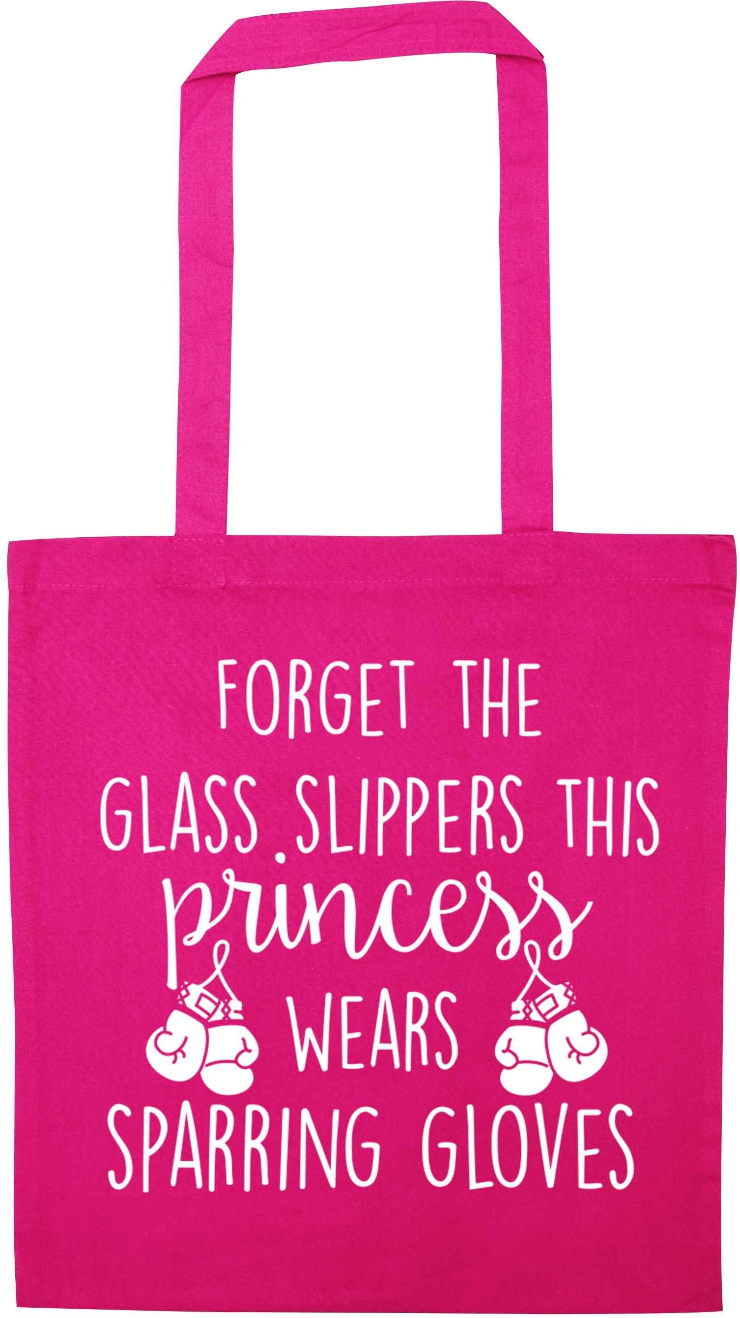 Forget the glass slippers this princess wears sparring gloves pink tote bag