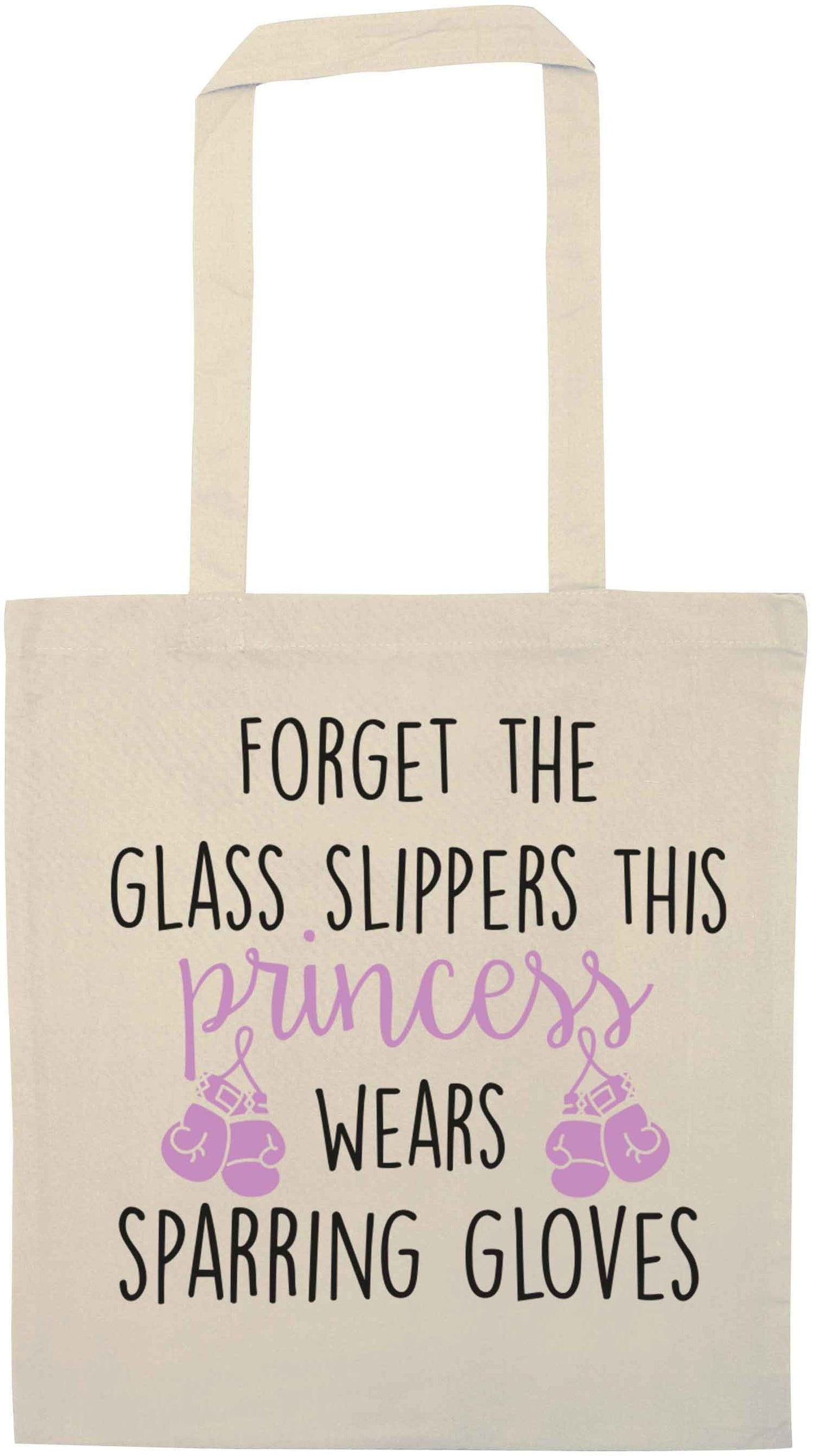 Forget the glass slippers this princess wears sparring gloves natural tote bag