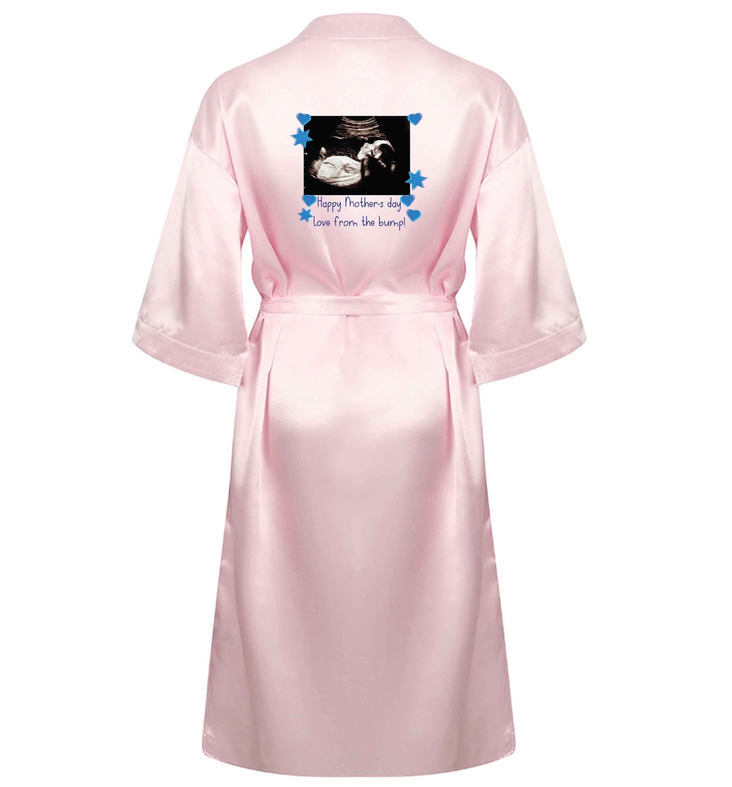 Happy Mother's day love from the bump - blue XL/XXL pink ladies dressing gown size 16/18