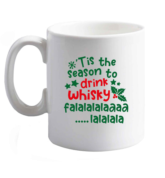 10 oz Tis The Season to Drink Whisky ceramic mug right handed