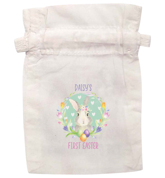 Personalised first Easter watercolour | XS - L | Pouch / Drawstring bag / Sack | Organic Cotton | Bulk discounts available!