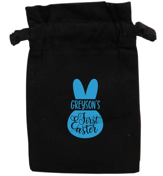 Personalised first Easter - blue bunny | XS - L | Pouch / Drawstring bag / Sack | Organic Cotton | Bulk discounts available!
