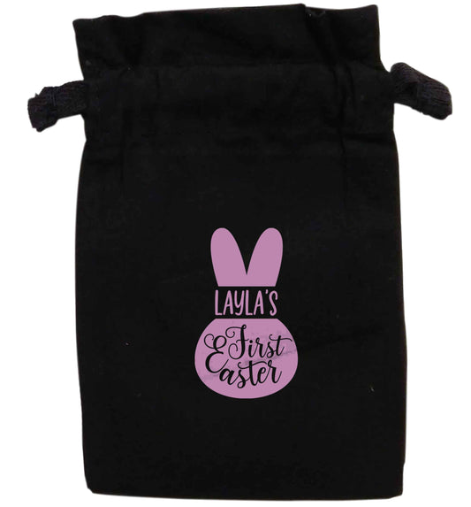 Personalised first Easter - pink bunny | XS - L | Pouch / Drawstring bag / Sack | Organic Cotton | Bulk discounts available!