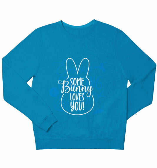 Some bunny loves you children's blue sweater 12-13 Years