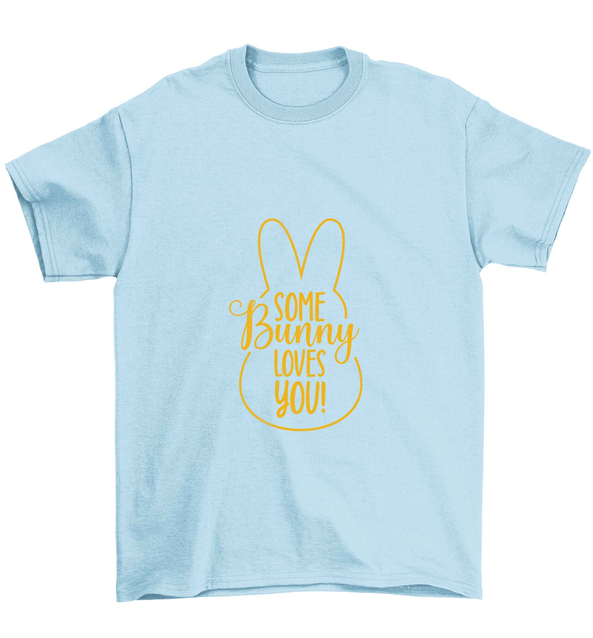 Some bunny loves you Children's light blue Tshirt 12-13 Years