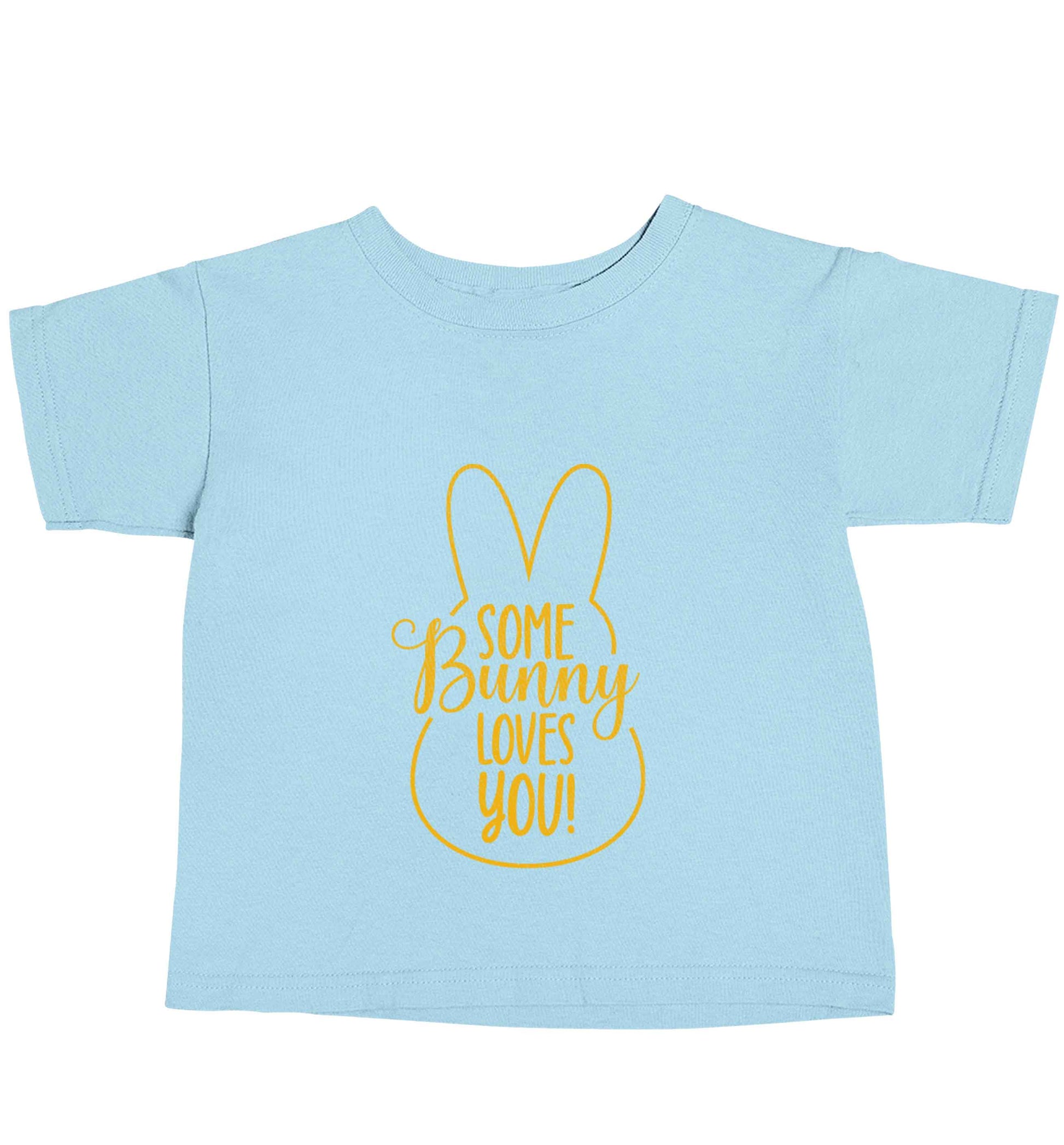Some bunny loves you light blue baby toddler Tshirt 2 Years
