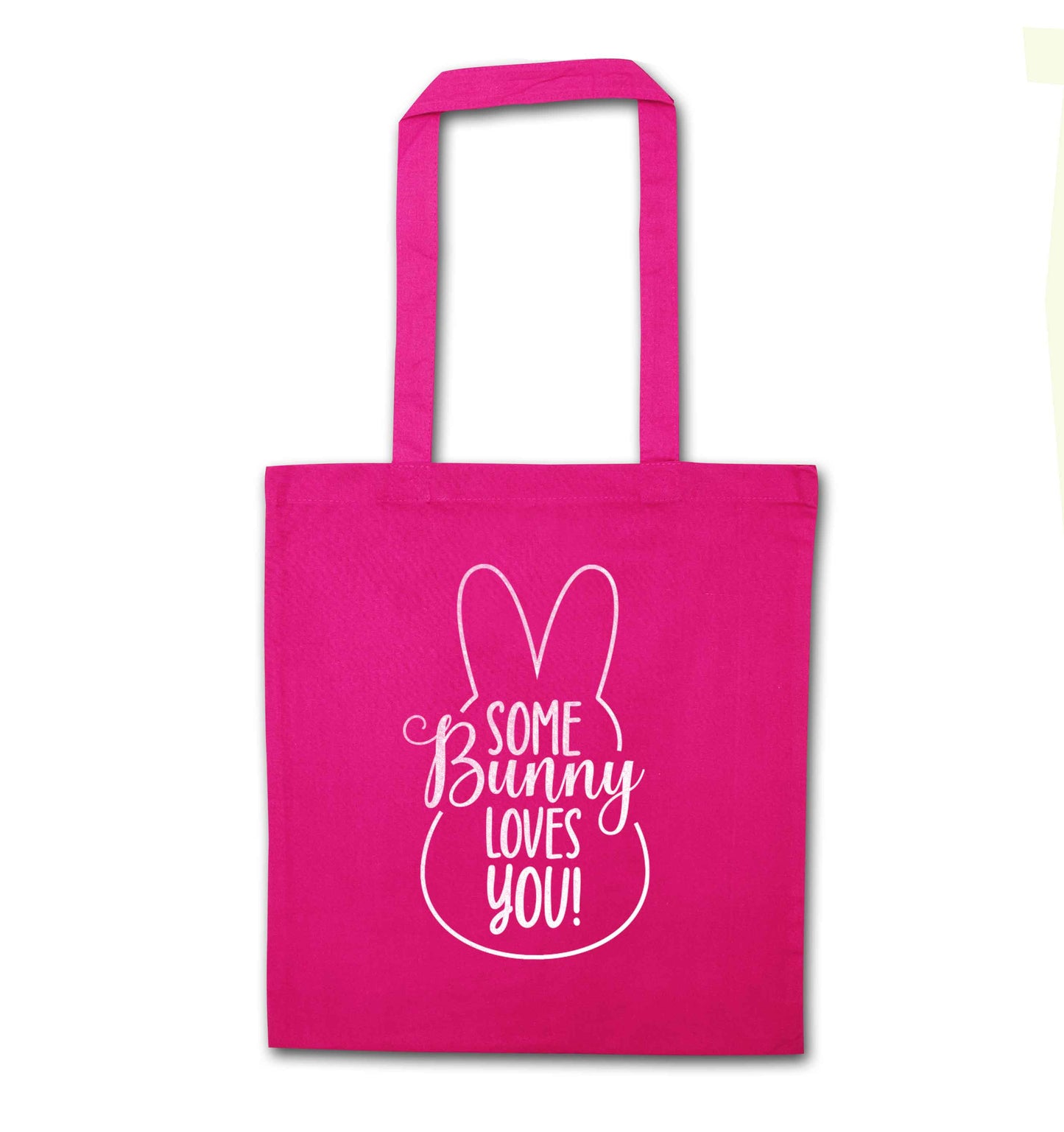 Some bunny loves you pink tote bag