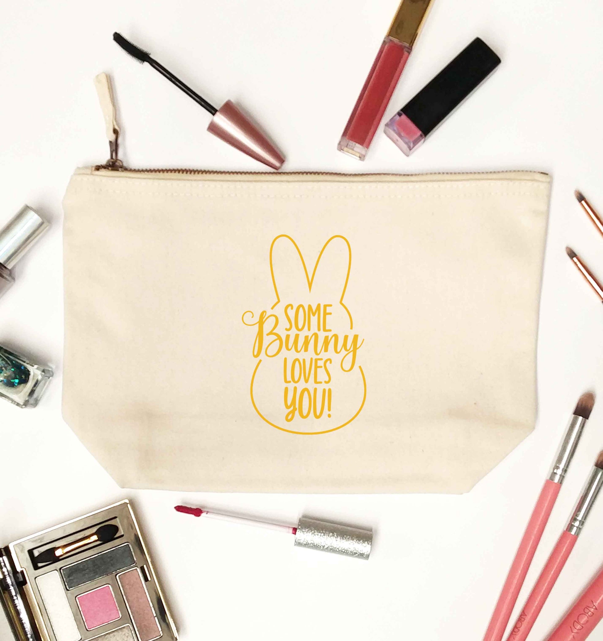 Some bunny loves you natural makeup bag