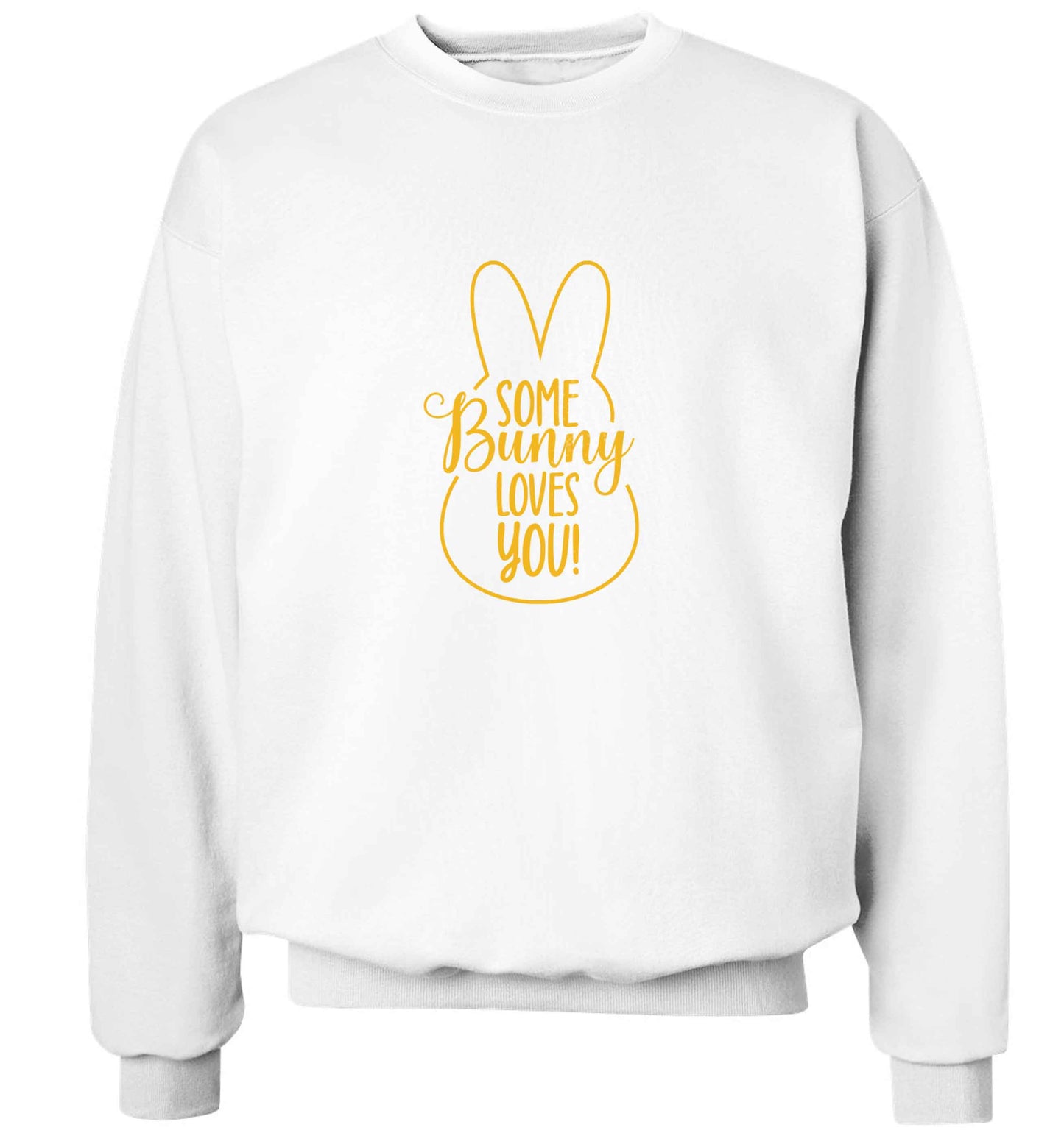 Some bunny loves you adult's unisex white sweater 2XL