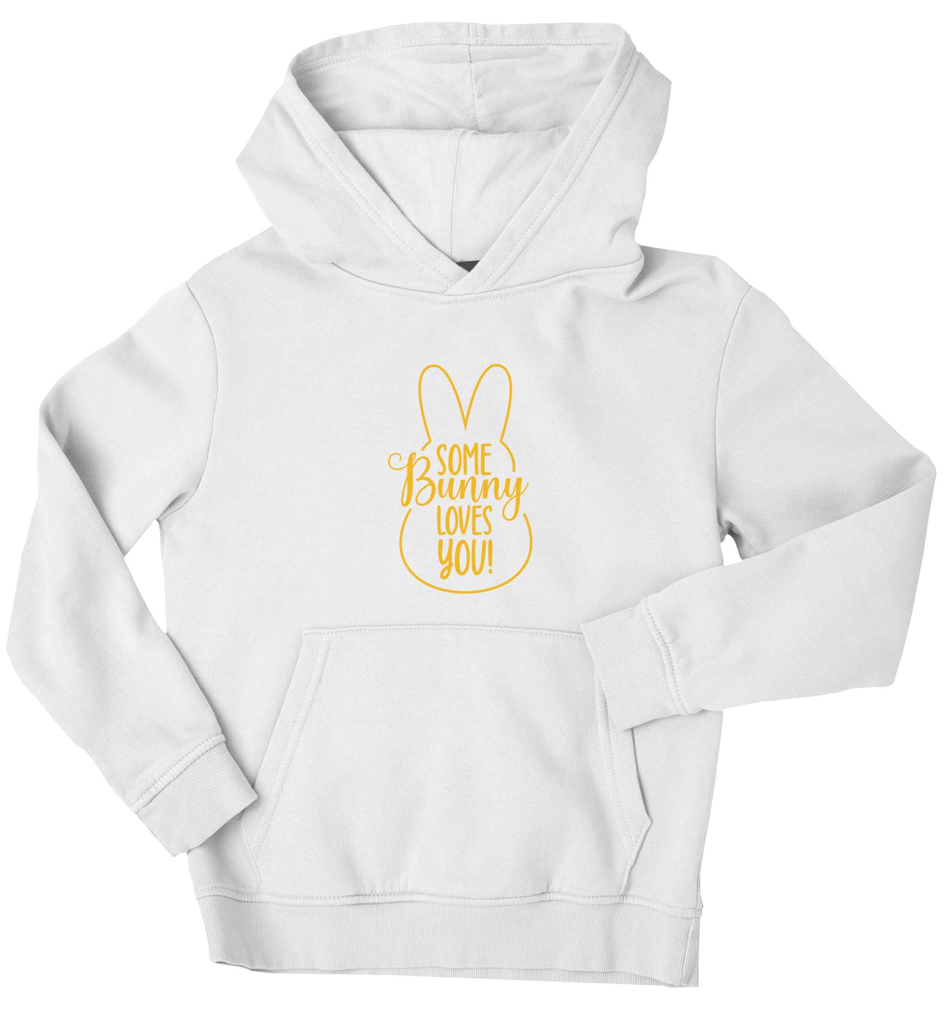 Some bunny loves you children's white hoodie 12-13 Years