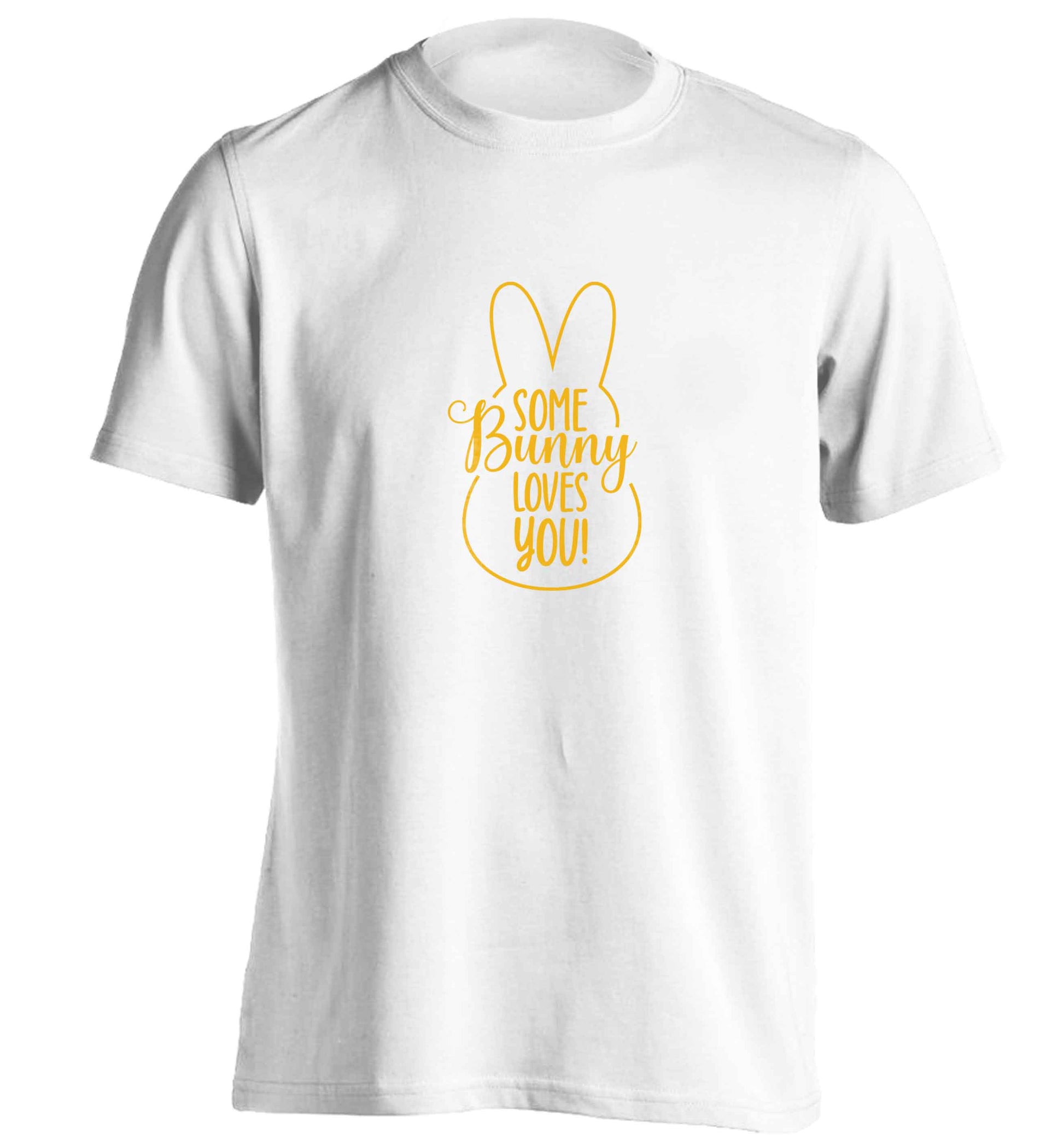 Some bunny loves you adults unisex white Tshirt 2XL