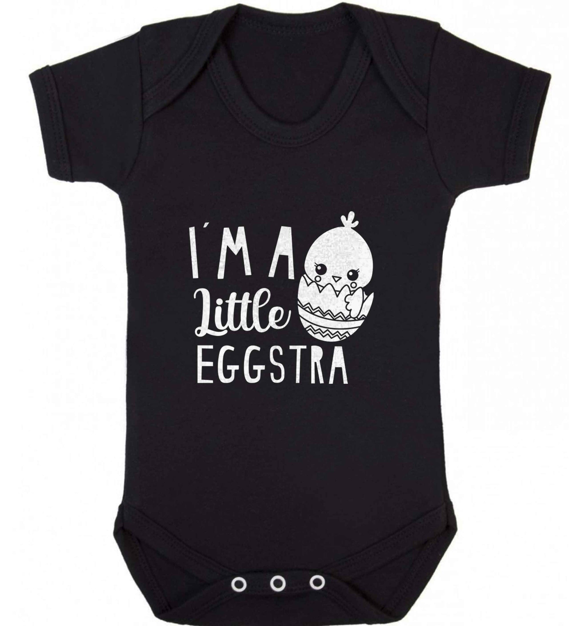 I'm a little eggstra baby vest black 18-24 months