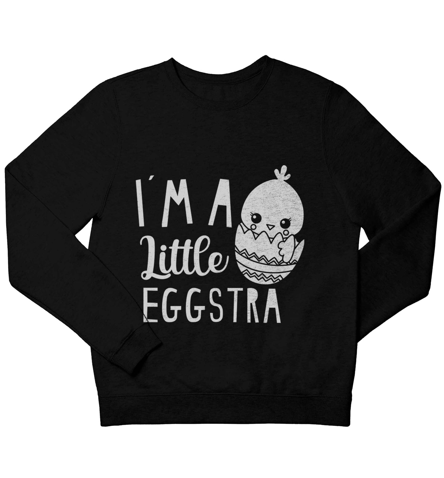 I'm a little eggstra children's black sweater 12-13 Years