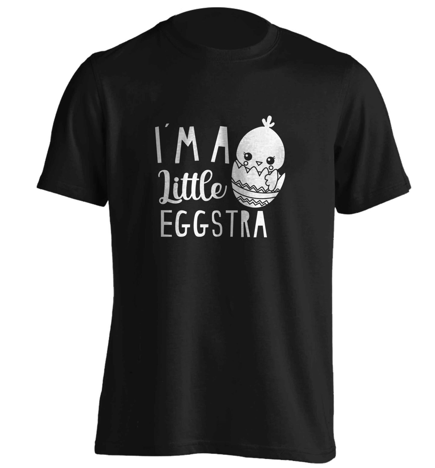 I'm a little eggstra adults unisex black Tshirt 2XL
