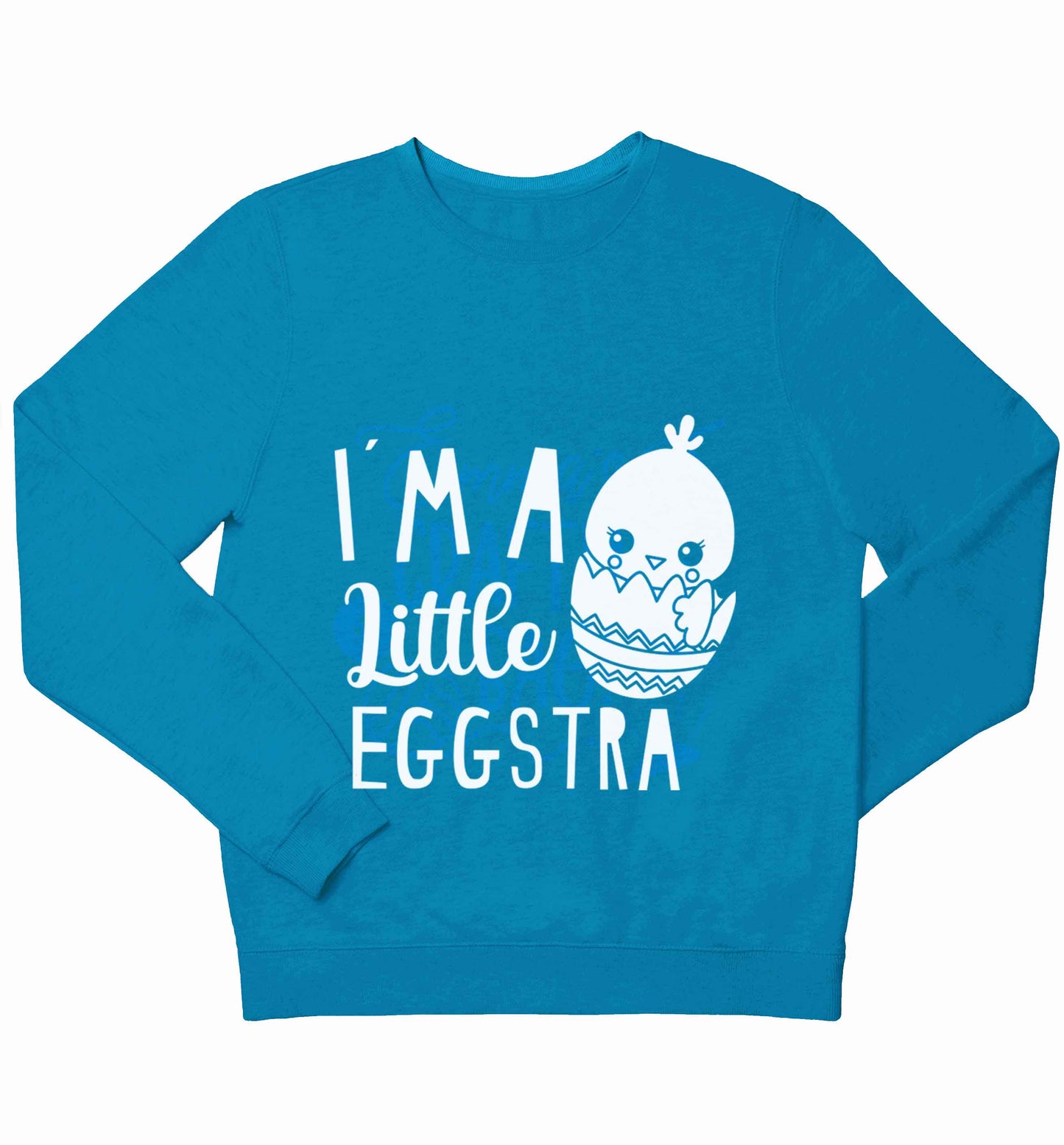 I'm a little eggstra children's blue sweater 12-13 Years