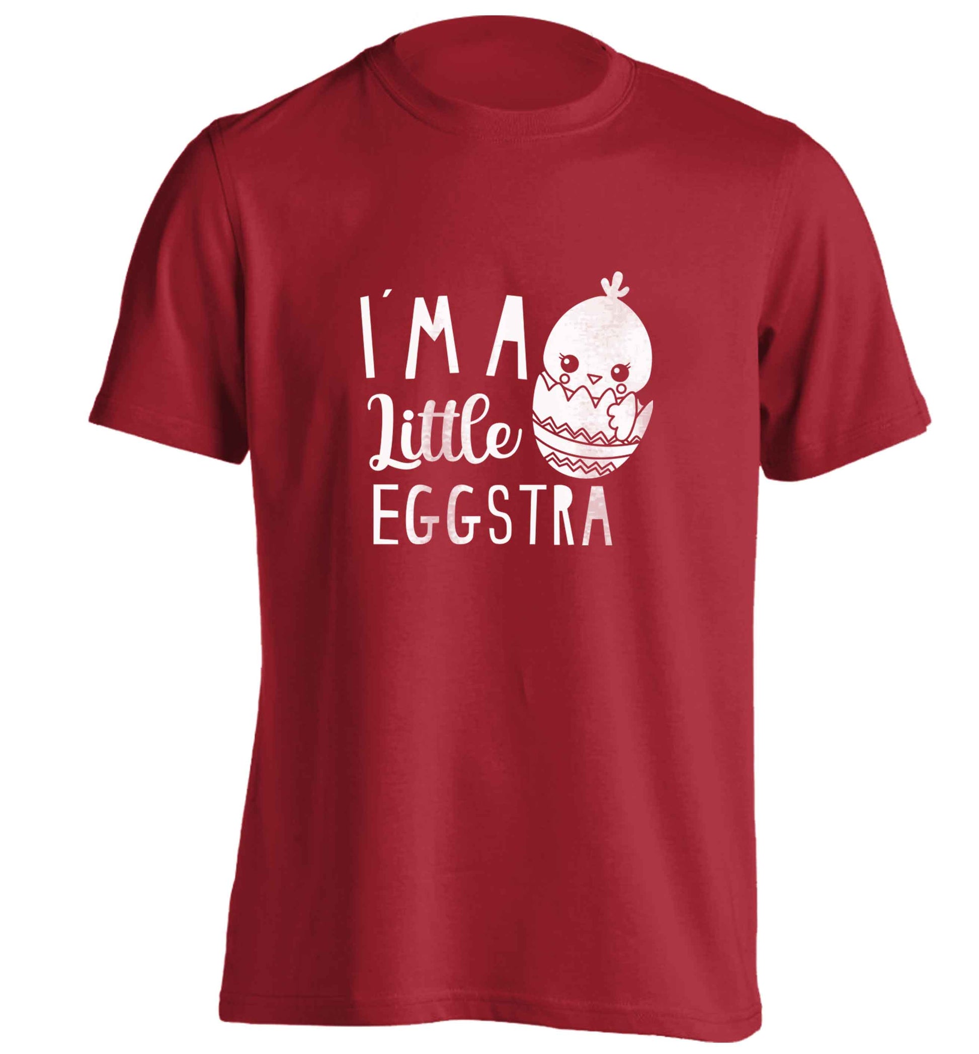 I'm a little eggstra adults unisex red Tshirt 2XL