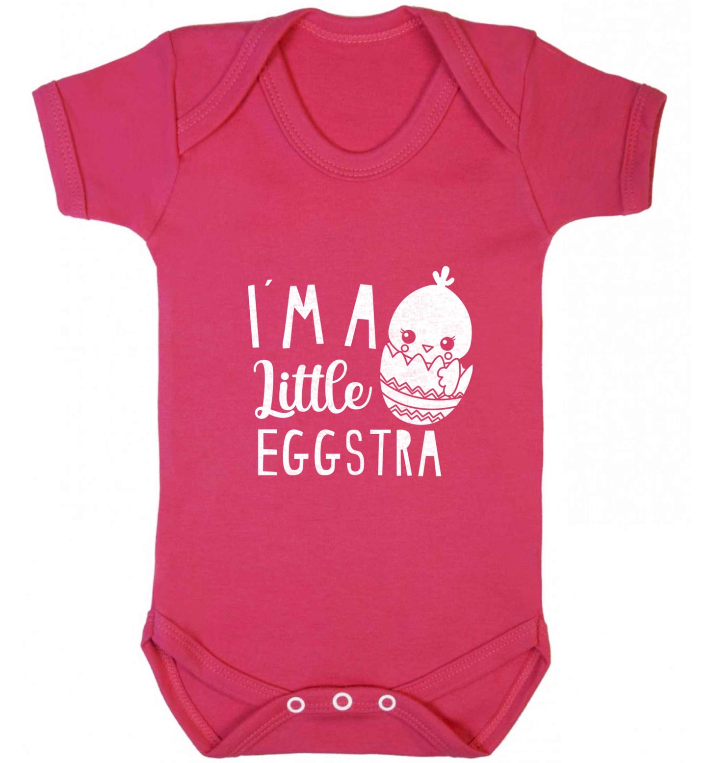 I'm a little eggstra baby vest dark pink 18-24 months