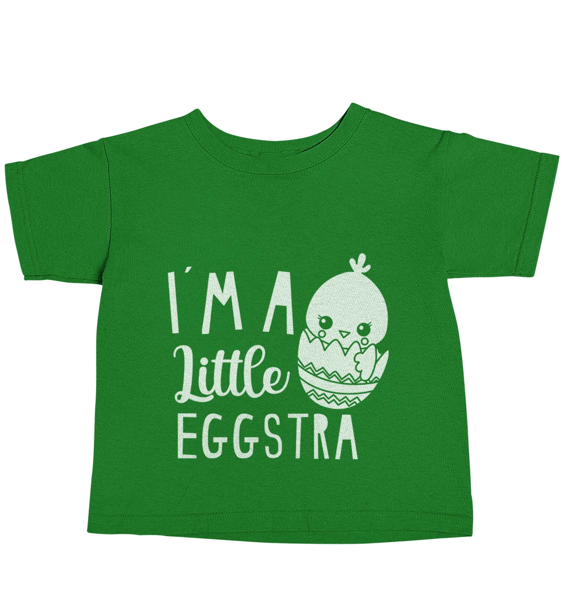 I'm a little eggstra green baby toddler Tshirt 2 Years