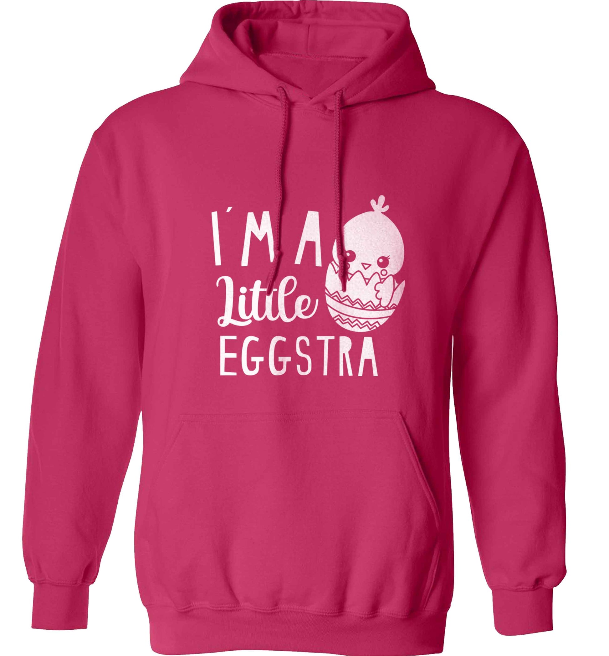 I'm a little eggstra adults unisex pink hoodie 2XL