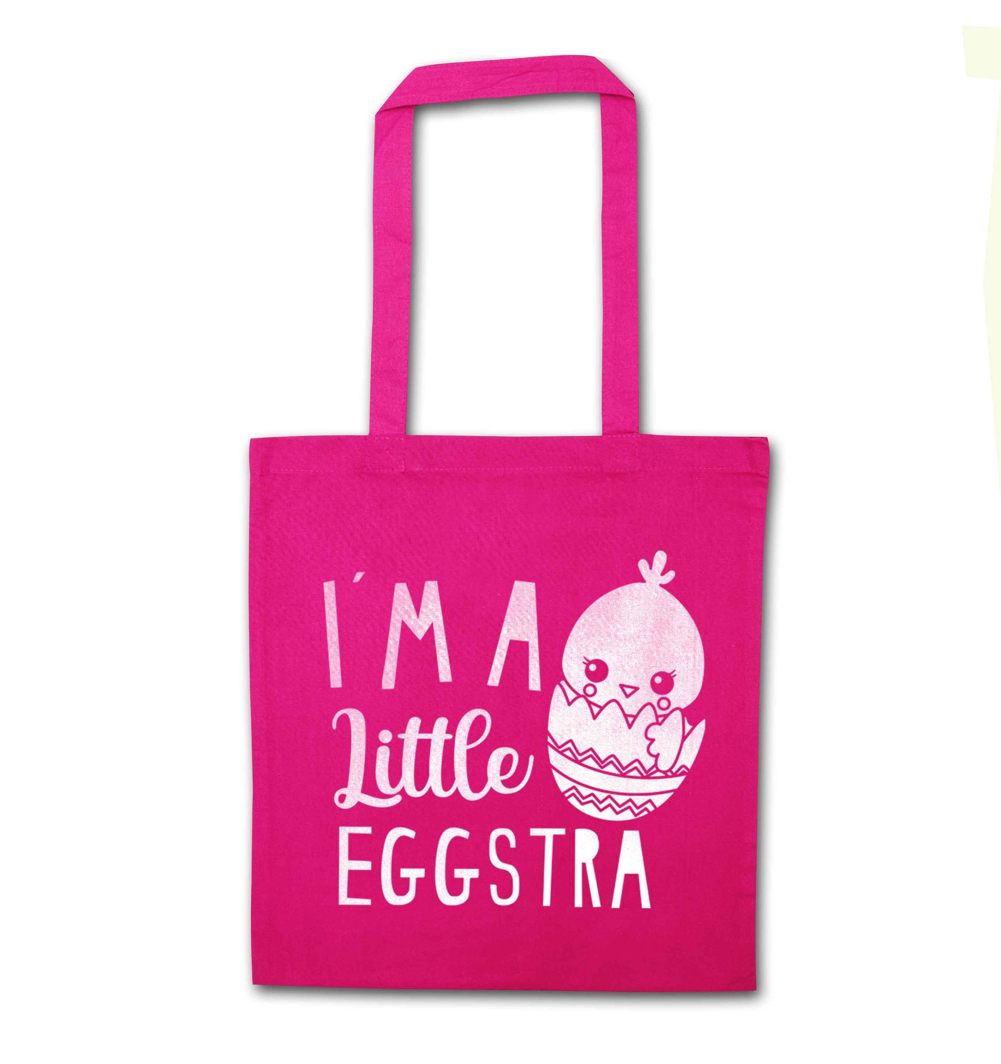 I'm a little eggstra pink tote bag