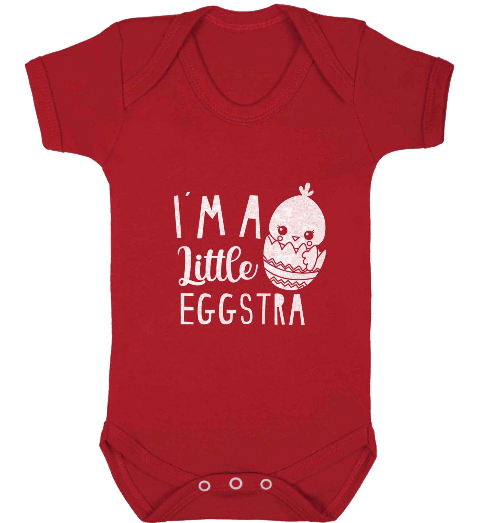 I'm a little eggstra baby vest red 18-24 months