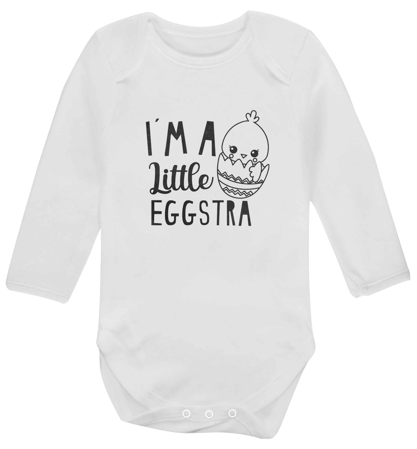 I'm a little eggstra baby vest long sleeved white 6-12 months