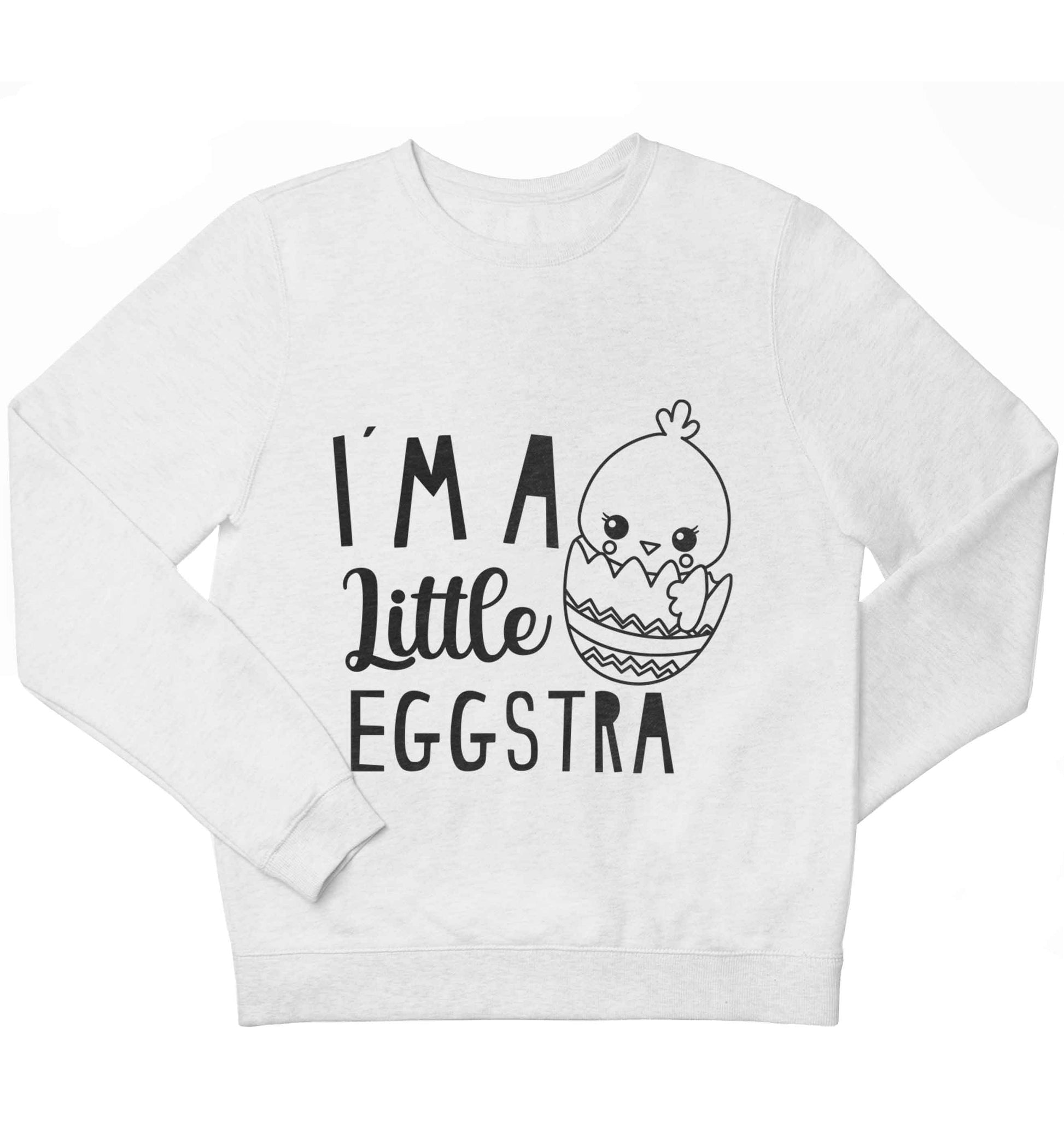 I'm a little eggstra children's white sweater 12-13 Years