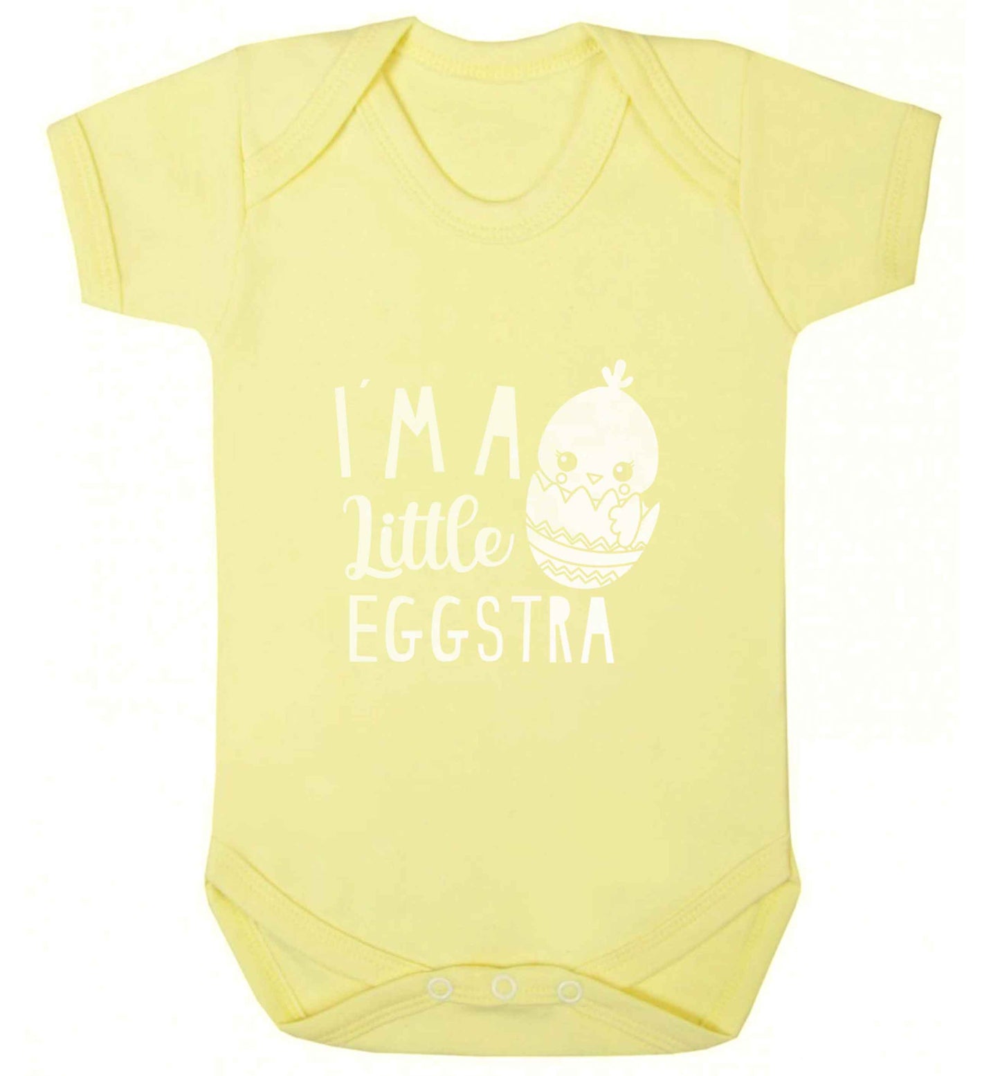 I'm a little eggstra baby vest pale yellow 18-24 months
