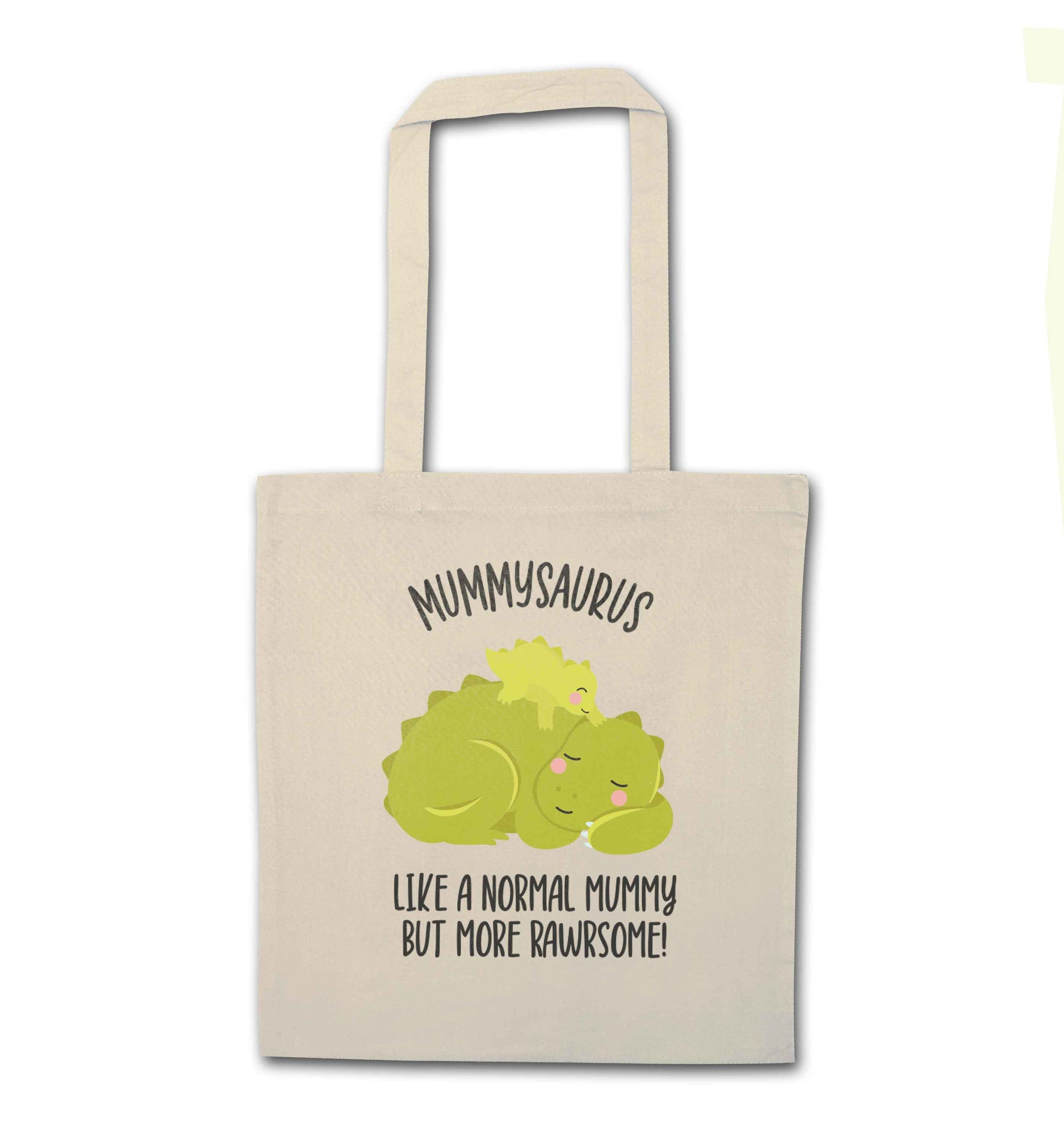 Mummysaurus like a normal mummy only more rawrsome natural tote bag