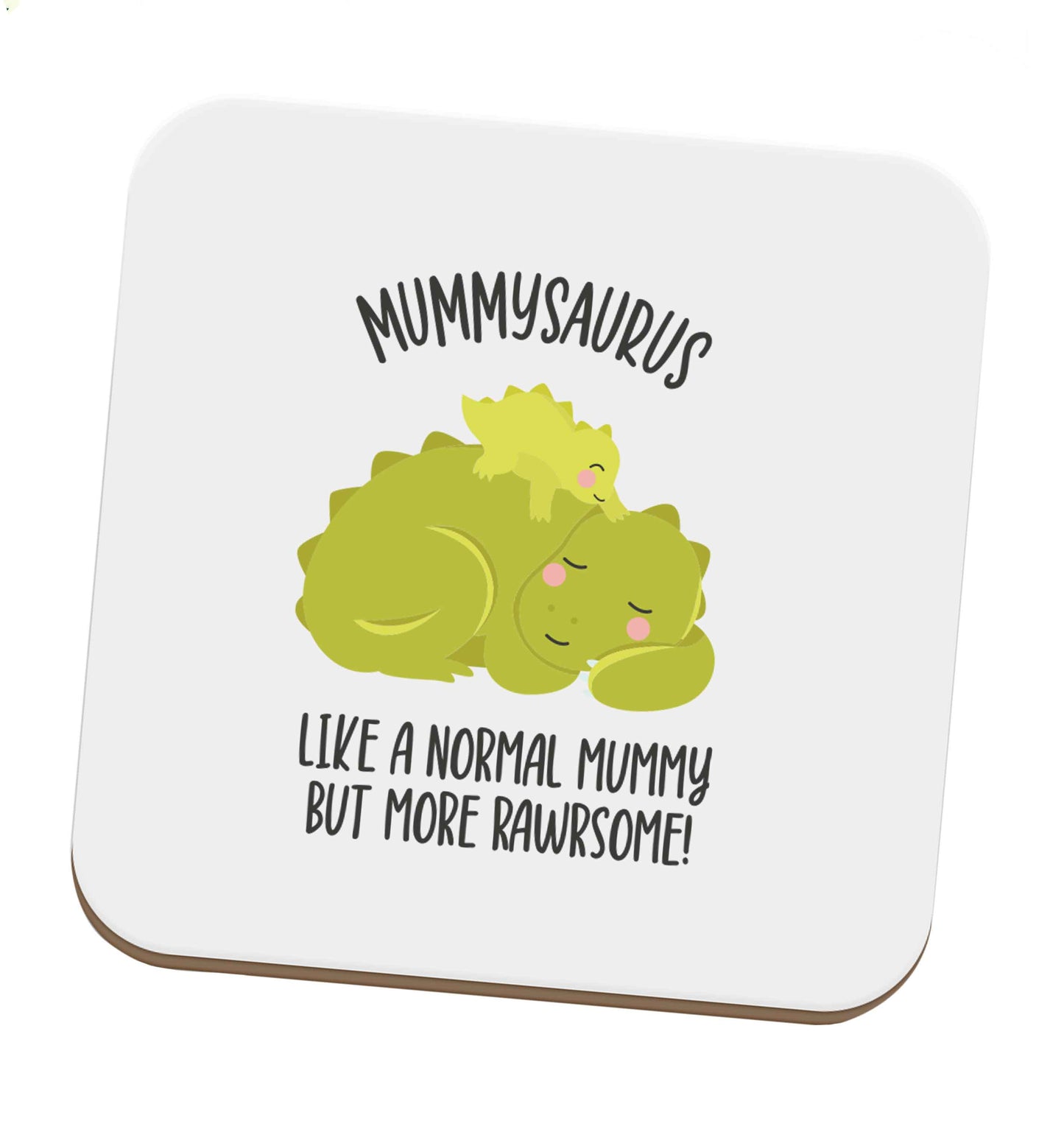 Mummysaurus like a normal mummy only more rawrsome set of four coasters