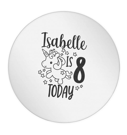 Today I am - Personalise with any name or age! Birthday unicorn 24 @ 45mm matt circle stickers