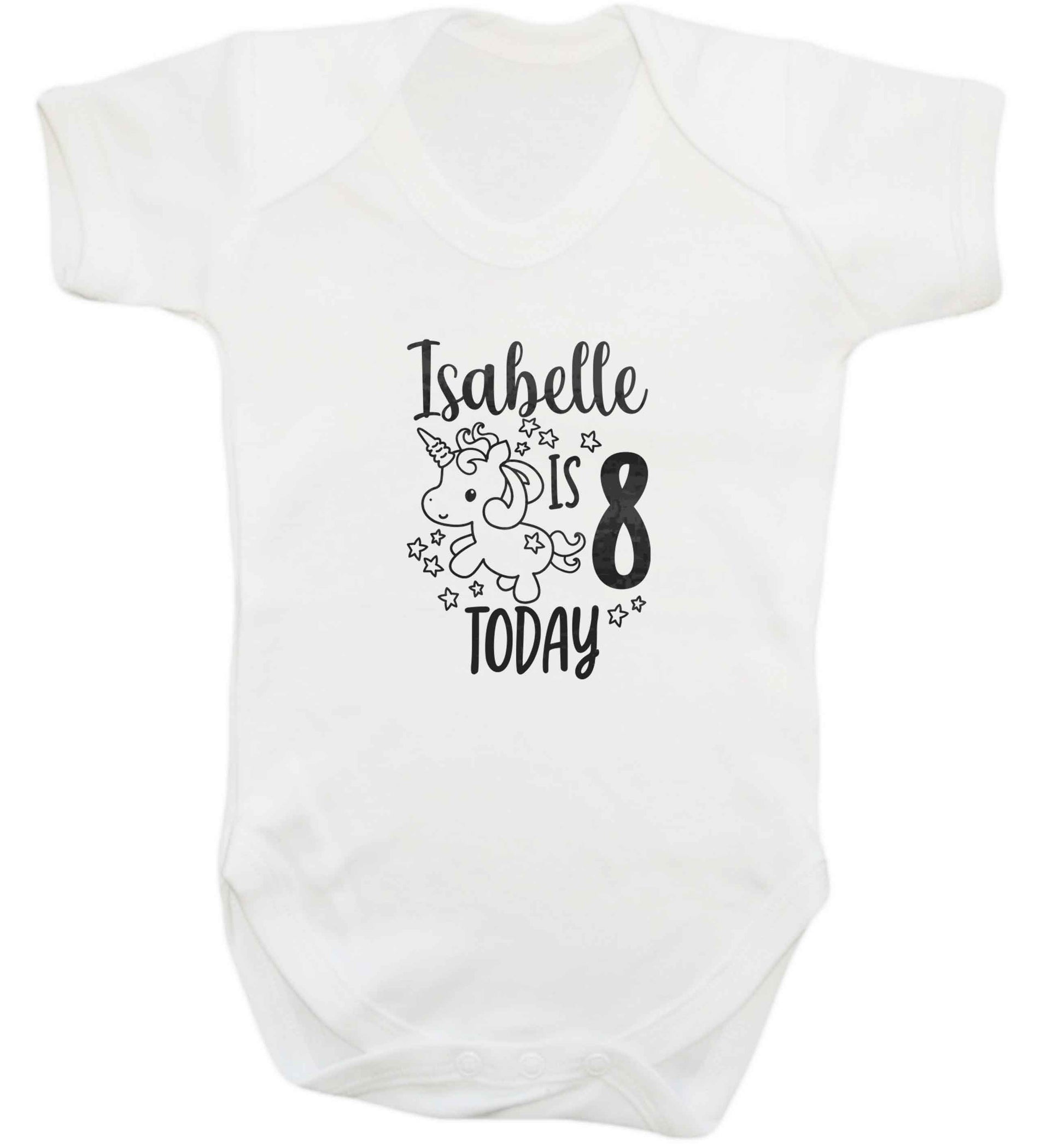 Today I am - Personalise with any name or age! Birthday unicorn baby vest white 18-24 months