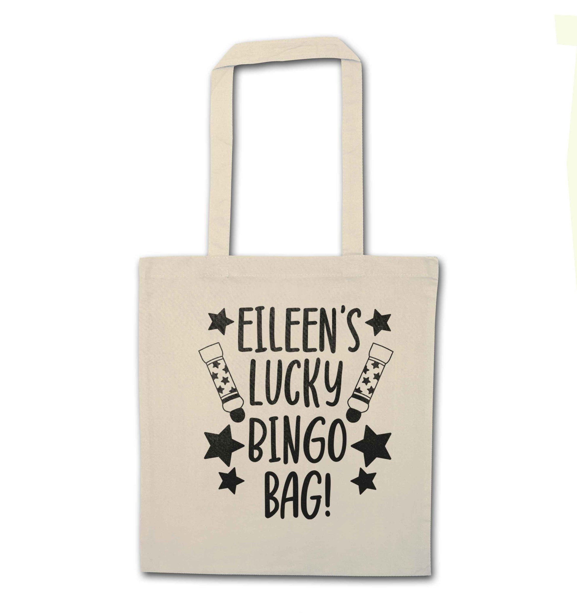 Personalised lucky bingo bag natural tote bag