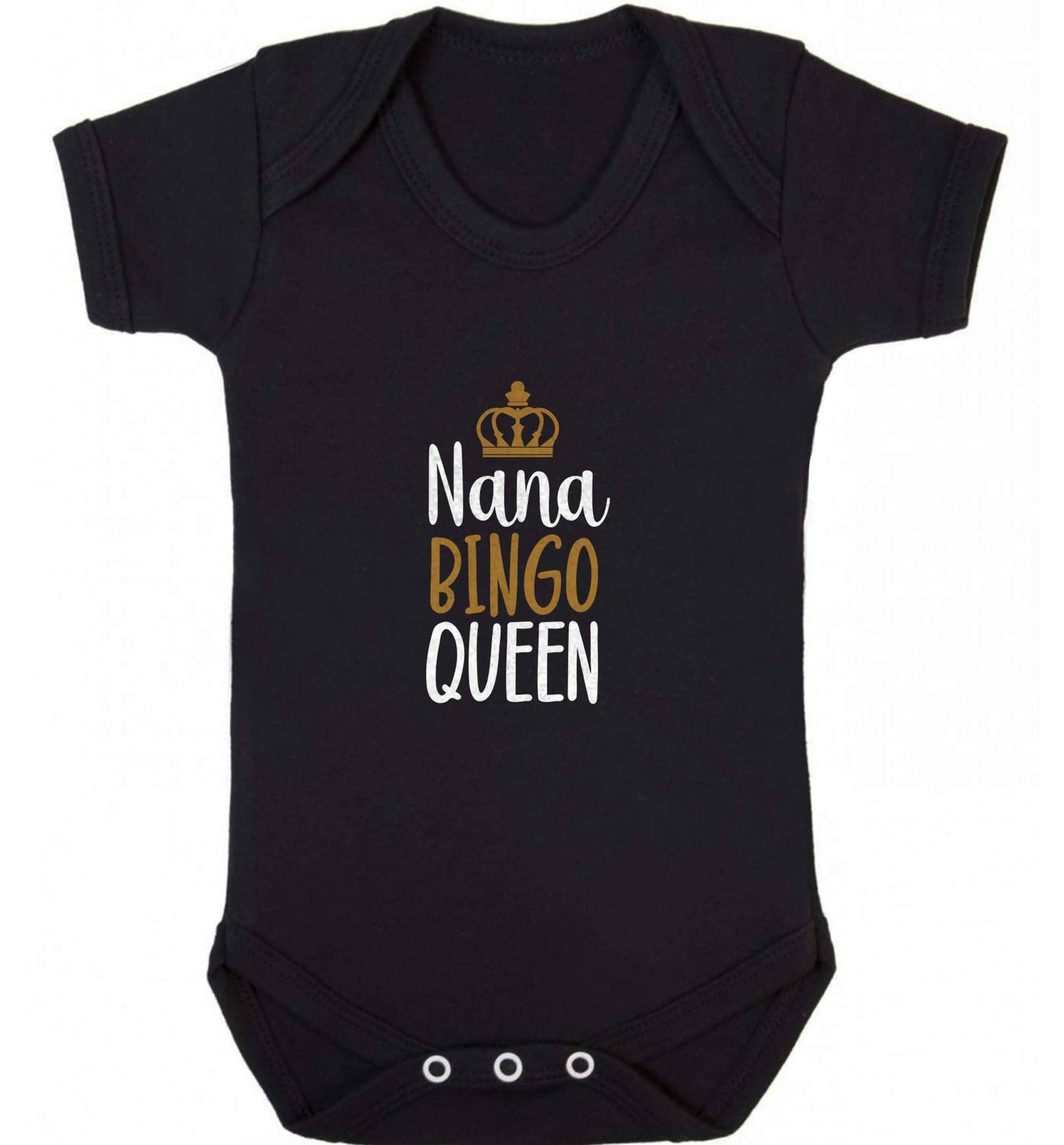 Personalised bingo queen baby vest black 18-24 months