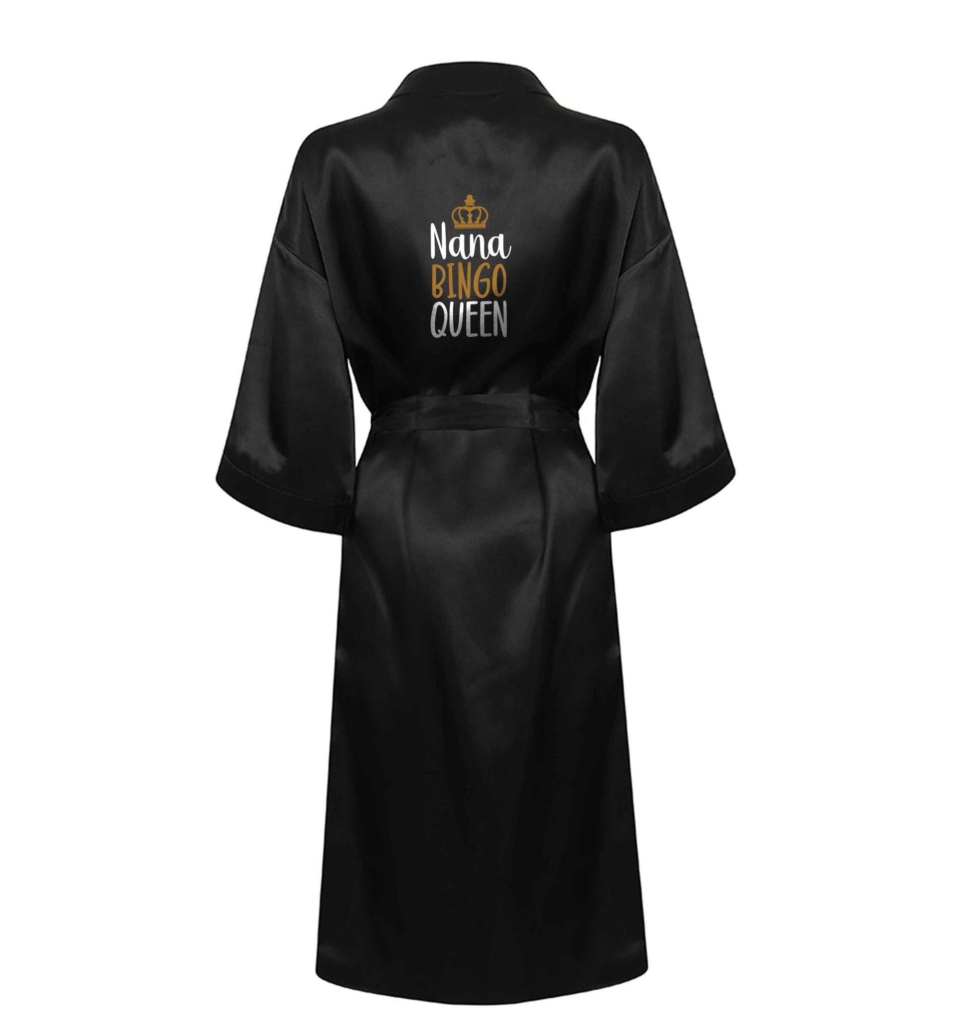 Personalised bingo queen XL/XXL black ladies dressing gown size 16/18