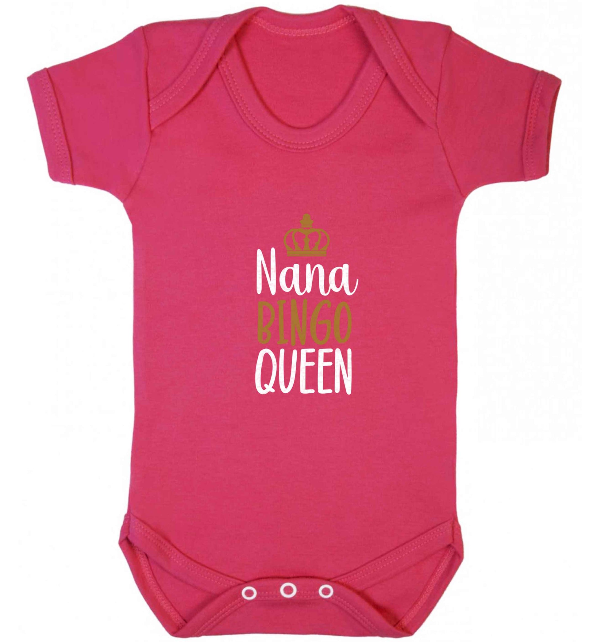 Personalised bingo queen baby vest dark pink 18-24 months