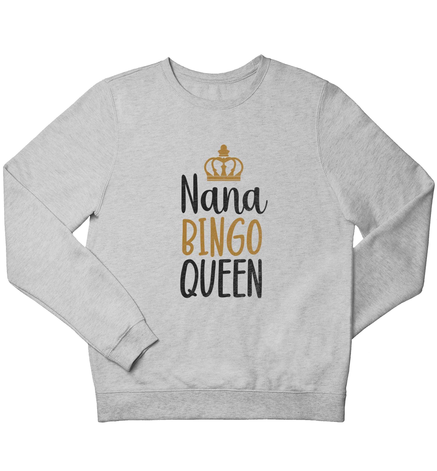 Personalised bingo queen children's grey sweater 12-13 Years