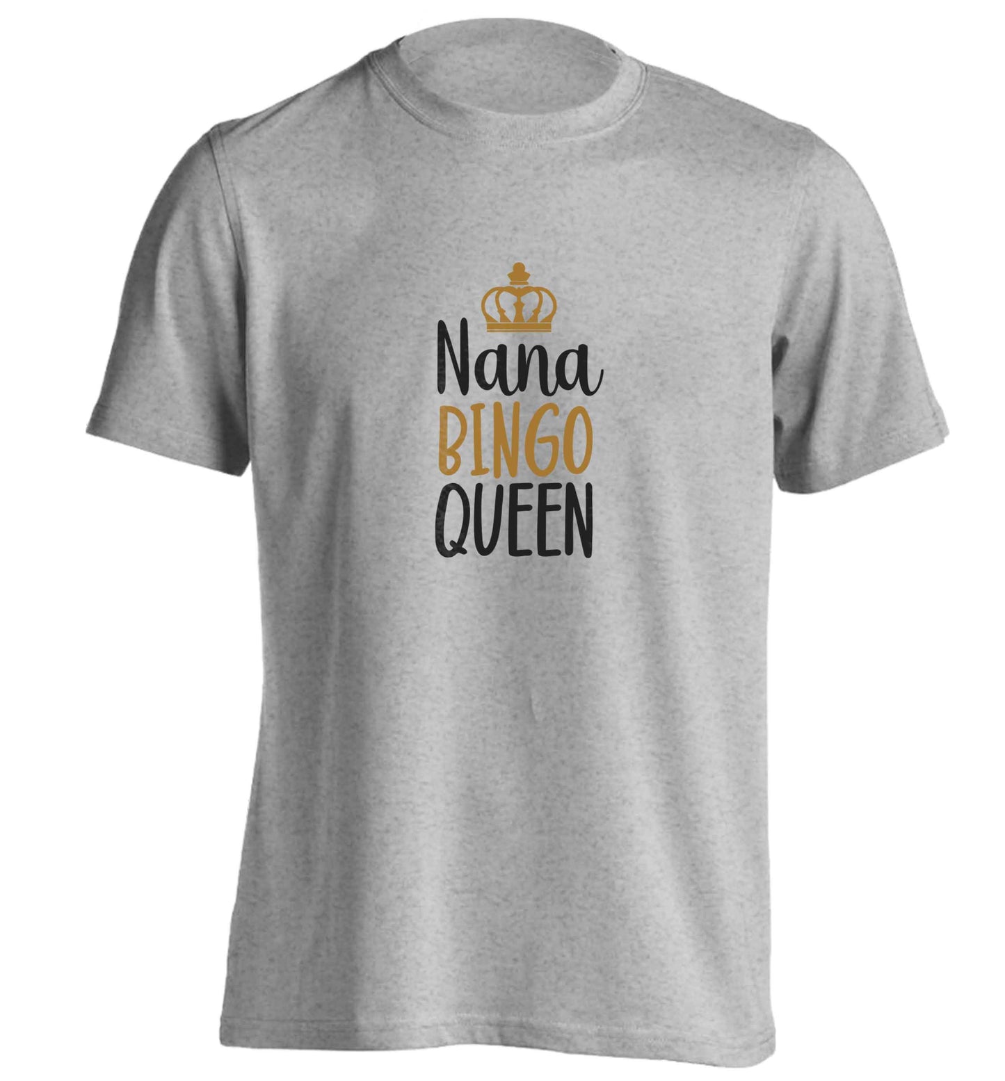 Personalised bingo queen adults unisex grey Tshirt 2XL
